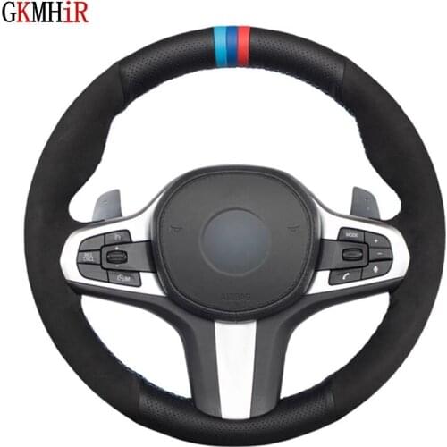 Soft Genuine Leather Suede Car Steering Wheel Cover For BMW M Sport G30 G31 G32 G20 G21 G11 G12 G14 G15 G16 X3 G01 X4 G02 X5 G05