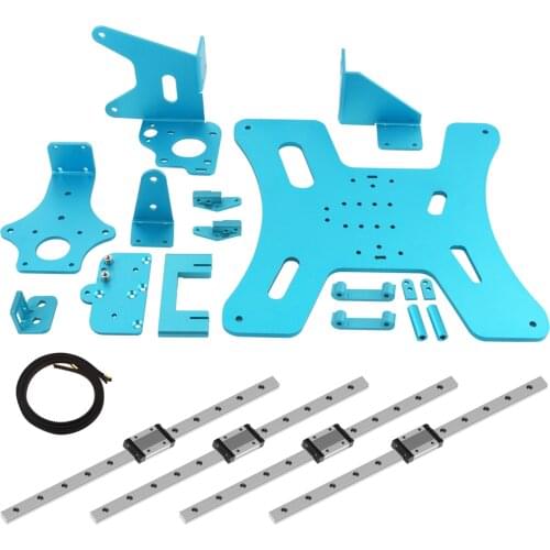 3D Printer BLV DIY Upgrade Kit Belts Screws Aluminum Plate Linear Guide Slider for Ender 3S/Ender 3 Pro 3D Printer Parts Set