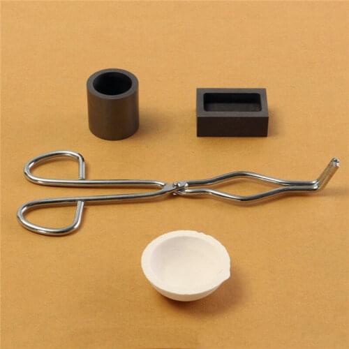 16OZ Gold Graphite Crucible Cup + Tongs + 1 Melting Bowl + Ingot Mold Casting Casting Tool Set for Jewelry Casting Supplies