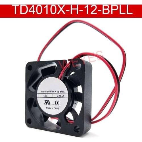 Brand new for TD4010X-H-12-BPLL Silent Cooling Fan DC 12V 0.09A 1.08W 6500RPM 4010 4cm 40*40*10mm 2 Wires