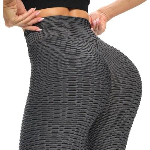 Yoga Fitness Running Clothing Female Summer High Waist Honey Peach Buttock Bubble Collision Color Yoga Seven Points Pants