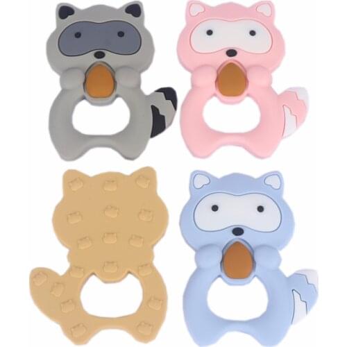 Silicone Teethers Food Grade Babu Chew Teether 1Pcs Cartoon Animals Teether for Baby Teether Gifts BPA Free