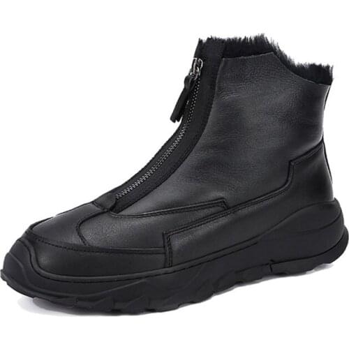Combat boots High Quality Genuine Leather military boots autumn winter British retro men shoes cowhide cowboy boots mens
