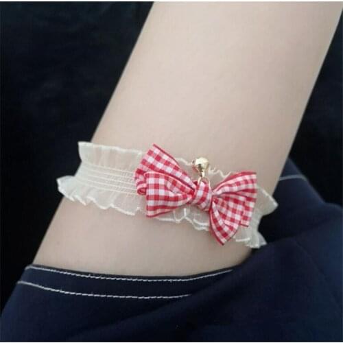 Sexy Women Maid Gothic Lace Bow Ring Punk Harness Garter Belt Suspender Props D927