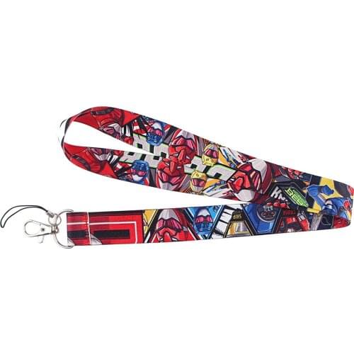 20pcs/lot G1293 Punk Lanyards For Keys ID Card Phone Cool Neck Strap Keychains USB badge Holder Phone Hang Rope Robot Lanyard