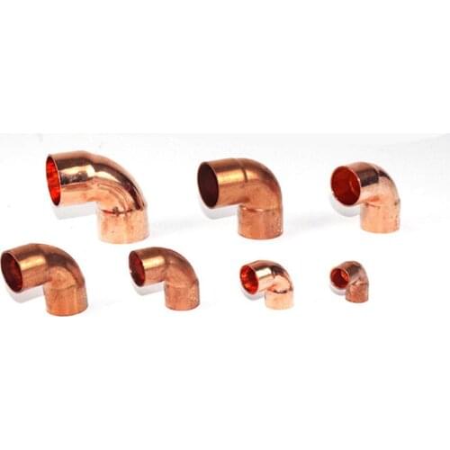 54mm Inner Dia x1.4mm Thickness Scoket Weld Copper End Feed 90 Deg Elbow Coupler Plumbing Fitting Water Gas Oil