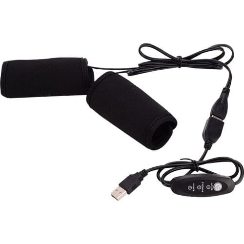 TiOODRE Winter Warm Scooter Motorcycle USB Heated Grips With Temperature Control Switch Motorbike Grip Handlebar Heater Cover