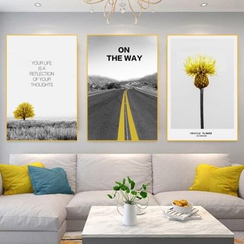Inspirational Quotes Canvas Painting Nordic Landscape Posters Prints Wall Art Pictures Modern Living Room Home Decoration