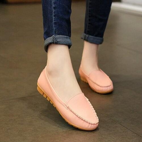 Womens shoes breathable flat shoes new flat shoes womens leather casual shoes single shoes