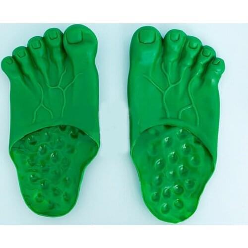 1 Pair Big Foots Tweezers Cartoon Festival Halloween Decor Vinyl Hulk Slippers Shoe Prank Trick Joke Toy Props for Carnivals