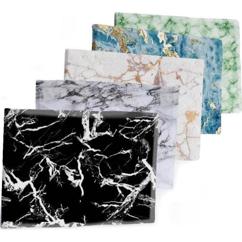 50*145CM Stone Fabric Marble Printed Polyester Cotton Twill Fabric Patchwor Printed