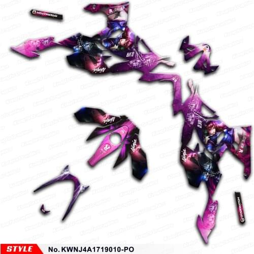 Aftermarket Vehicle Wraps Vinyl Stickers for Ninja 250 400 ABS 2017 2018 2019 2020 2021 Style No.KWNJ4A1719010-PO, Purple