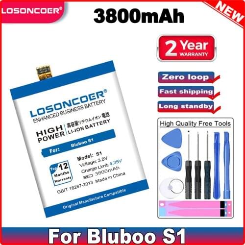 LOSONCOER S1 3800mAh Battery For BLUBOO S1 High Quality Battery ~In Stock +Tools
