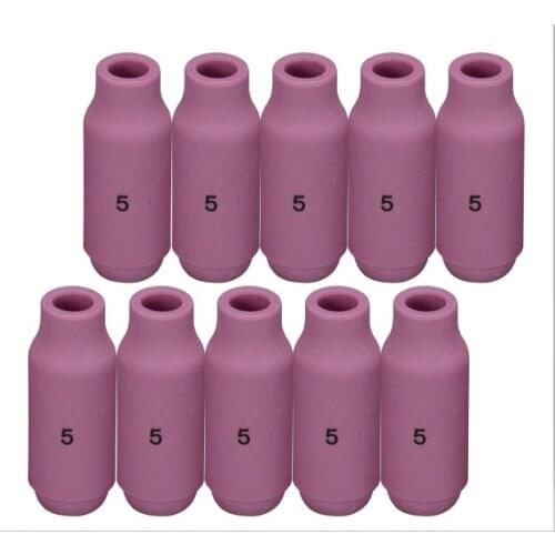 TIG Alumina Nozzles #5 10N49 Shield Cup Fit TIG Welding Torch Consumables Accessories SR PTA DB WP 17 18 26 Series,10PK