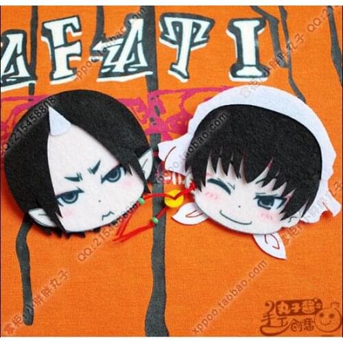 Anime Hoozuki no Reitetsu HOZUKI Figure 4916 Badges Nonwoven Fabric Button Brooch Pin Gifts Kids Toy