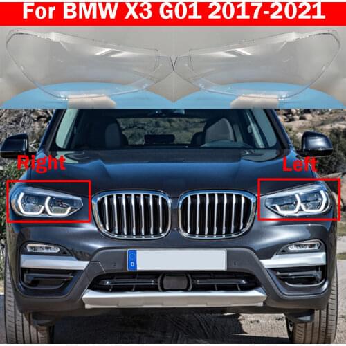 Auto Light Caps For BMW X3 G01 2017-2021 Car Transparent Lampshade Lamp Shade Front Headlight Cover Glass Lens Shell
