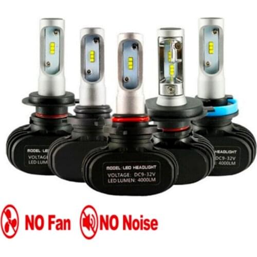 2Pcs H7 H4 Car LED Headlight Bulbs H1 H11 H3 H27 880 9005 9006 9007 50W 8000LM 6500K 4500K 12V Auto Mini Headlamp CSP Fog Light