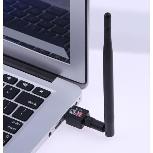 USB2.0 Wireless 802.11 N Adapter 600M Wifi Router Wireless Adapter Network LAN Card with 5 dBI Antenna for Laptop Computer