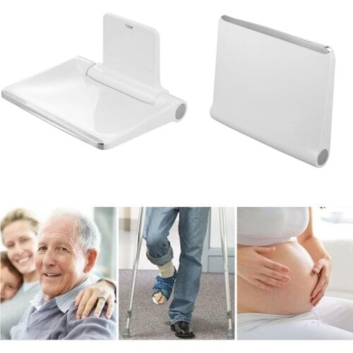 Safety Wall Seat Shower Folding Bath Bathroom Stool Toilet Chair Bench Tool for Elderly Patients Pregnant