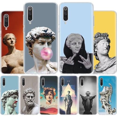 Art David Statue flower Phone Case For Xiaomi Redmi Note 10 8T 9S 9A 8A 7 7A 6 6A 9C 9 Pro S2 5A K20 K30 4X Print Cover Coque Ca