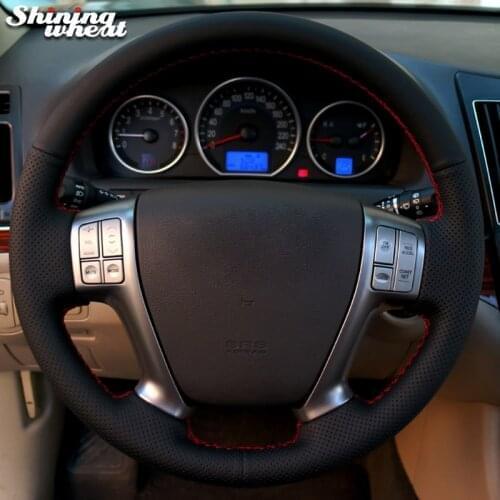 BANNIS Black Leather Car Steering Wheel Cover for Hyundai Vera Cruz IX 55 Veracruz