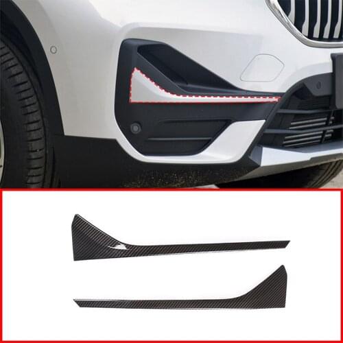 For BMW X1 F48 2019-2020 Car Interior ABS Front Fog Light Strips Cover Trim Accessories