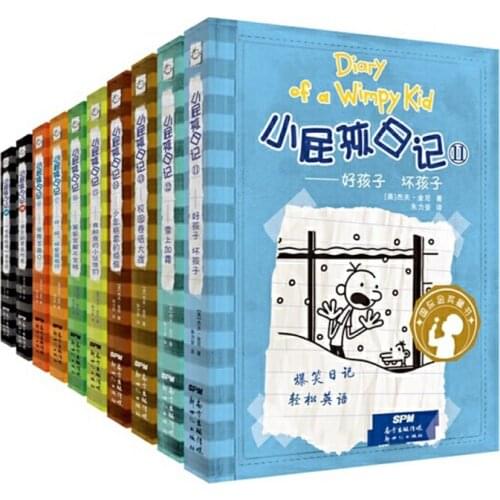 11-20 Bilingual Comic Books of Diary of A Wimpy Kid Simplified Chinese and English Books for Children/ Kids Paperback