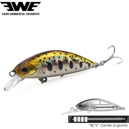 EWE Brand New 43mm 3.5g Mini Lure AR-C Jerkbait Slow Sinking Minnow Hard Artificial Wobbler Bait For Trout Perch Bass Fishing