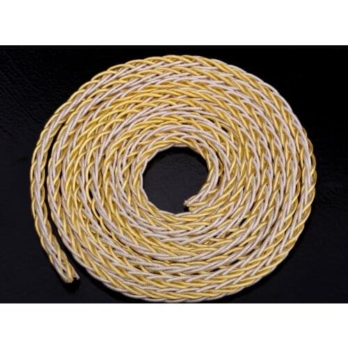 HPC-001 HiFi Hi-end Top class Headphone Earphone Cable double colour customized pure sliver 4N 99.99% OFC Copper headphone cable