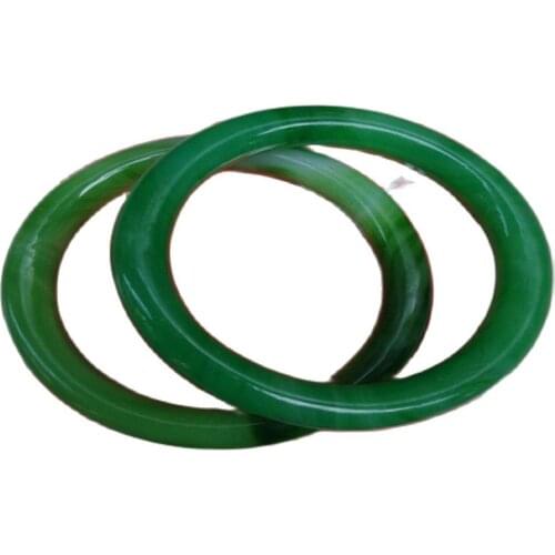 Emerald green bracelet, jade bracelet, retro round jade bracelet