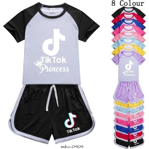 Tik Tok Kids Clothing Set Tik Tok TShirt Cotton Casual Boys Outfit Sets Baby Girls Clothes Suits Sports T Shirt + Pants Summer