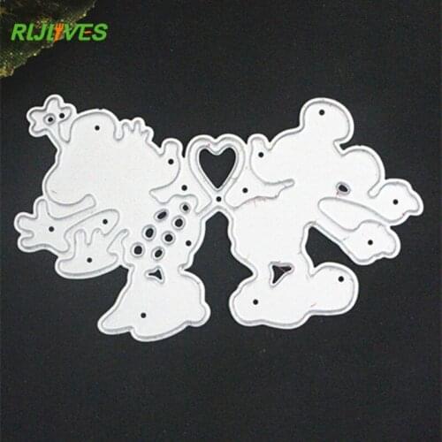 RLJLIVES Metal Cutting Dies Love Cartoon Mouse Scrapbook Card Album Paper Craft Decorative Embossing Cutter