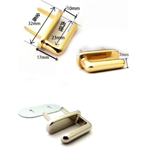 Metal aglet twist lock screw arch bridge decorative accessories Gold plating processing leather handbag 32mm