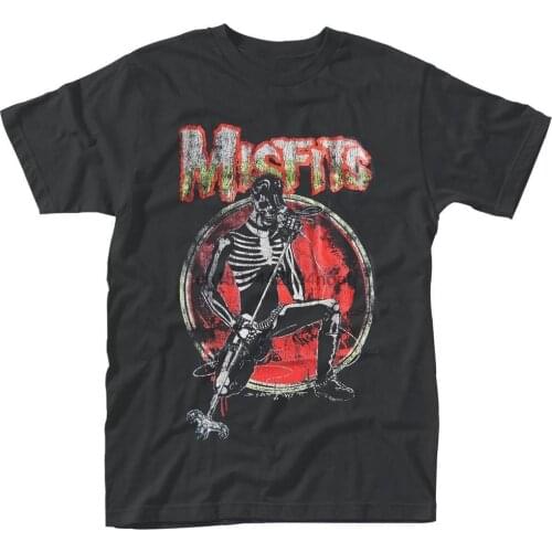 Misfits Bones Microphone Pose Punk Rock Official Tee T Shirt Mens Unisex
