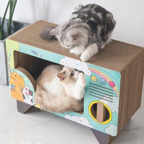 TV cat litter cat scratch board carton cat scratch grinder wear-resistant high-strength corrugated cat claw board cat supplies