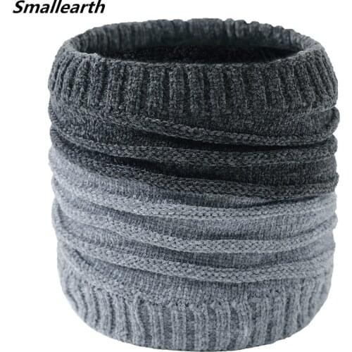 New Winter Scarf Boys Girls Plush Scarf Children Warm Neck Collar Unisex Men Women Knitted Ring Scarves Thick Elastic Mufflers