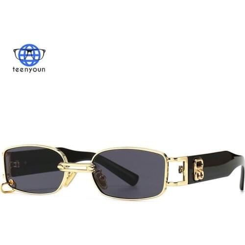TEENYOUN Luxury Brand Design Punk Sunglasses For Women Men Cool Male Stars Eyeglasses Rectangle Sun Glasses Eyewear Oculos UV400