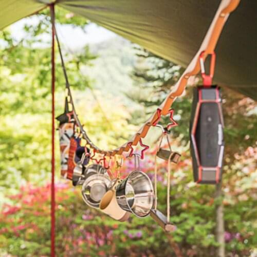 Outdoor Camping Tent Rope PU Leather Decorative Hanging Clothesline Lanyard Suitable For Camping, Fishing, Picnic, Hiking