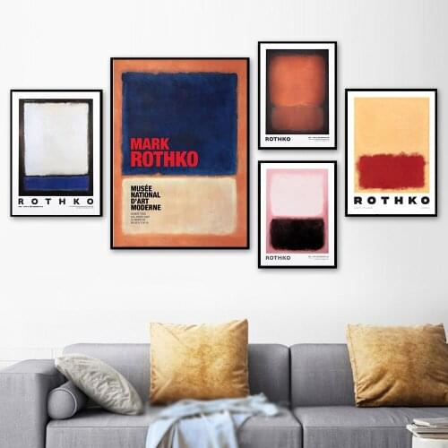 Mark Rothko Exhibition Posters Minimalist Abstract Color Canvas Art Prints Museum Modern Wall Pictures Home Office Decor Cuadros