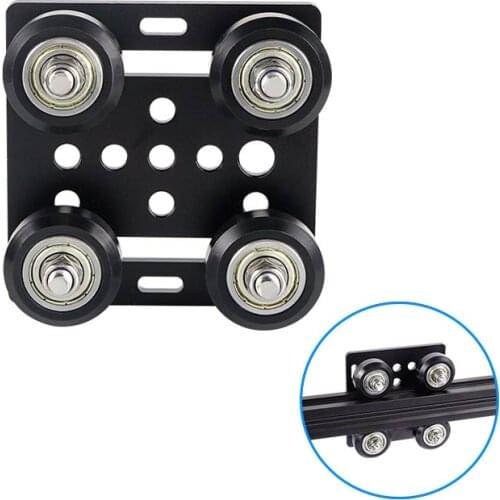 1set 3D Printer parts Openbuilds gantry plate T3x65.5x65.5 Special Slide Plate Pulley For 2020 V-slot aluminum profiles wheels