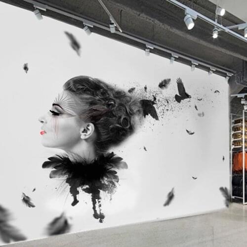 Drop Shipping Custom Wall Mural Wallpaper Modern 3D Abstract Beauty Hairdressing Barber Clothing Store Personality Photo Wall