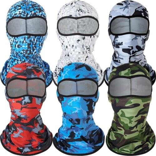Colorful Camouflage Cycling Balaclava Full Face Mask Outdoor Sports Hunting Man Helmet Liner Cap Mesh Breathable Bicycle Scarf