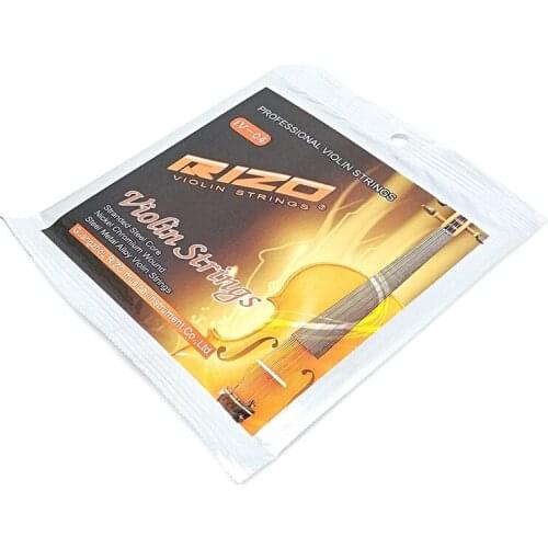 1Set RIZO Nickel Silver Violin Strings fit for 3/4 4/4 Violin Stainless Steel Core Nickel Silver Wound