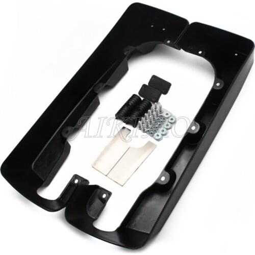 Motorcycle 4" Double Cut Hard Saddlebag Extension For Harley Touring Road King Road Ultra Street Glide Electra Glide 1994-2013