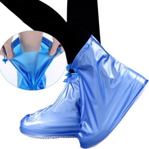 Men Women Waterproof Shoes Covers for Rain Flats Ankle Boots Dust Cover Organizers PVC Reusable Non-slip Rain Cover for Shoes