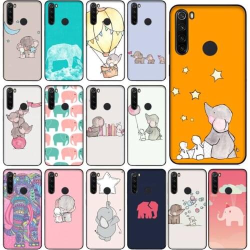 YNDFCNB Cartoon cute elephant and rabbit Phone Case for Xiaomi Redmi 5 5Plus 6 6A 4X 7 8 Note 5 5A 7 8 8Pro