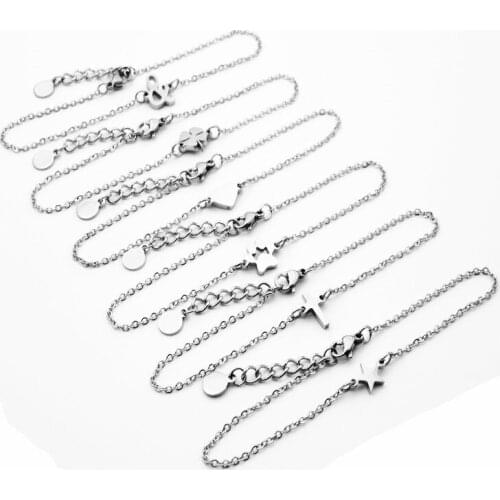 Women Bracelet Love Heart Bracelet Stainless Steel Infinity Cross Bracelet Fashion Jewelry