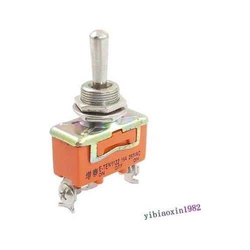 10pcs Orange 3-Position 3 Terminals SPDT Toggle Switch AC 250V 15A
