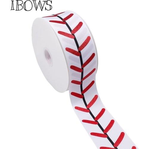 2 Yards 3"(75 mm) Red Branch Ribbon Glitter Printed Grosgrain Ribbon Sport Style Decoration Material Gift Wrapping Accessories