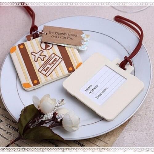 200pcs Bon Voyage Airplane Luggage tag favor Wedding shower party children kids guest gift presents Souvenirs